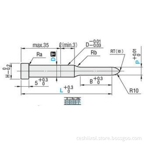 TiCN / HW Coating MISUMI Pilot Punch Shaft Tolerance m5 wit